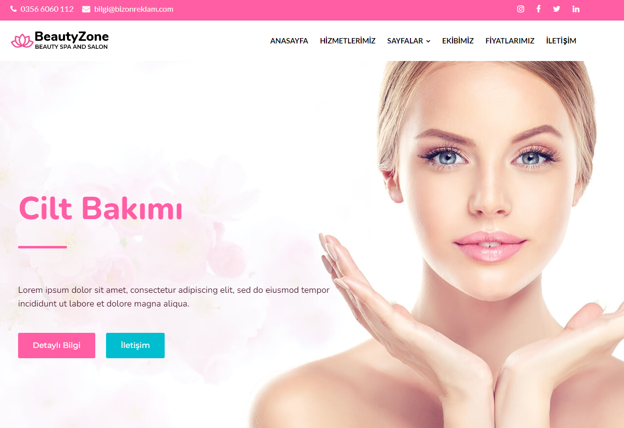 Güzellik Salonu-2 Web Sitesi - Bizon Reklam