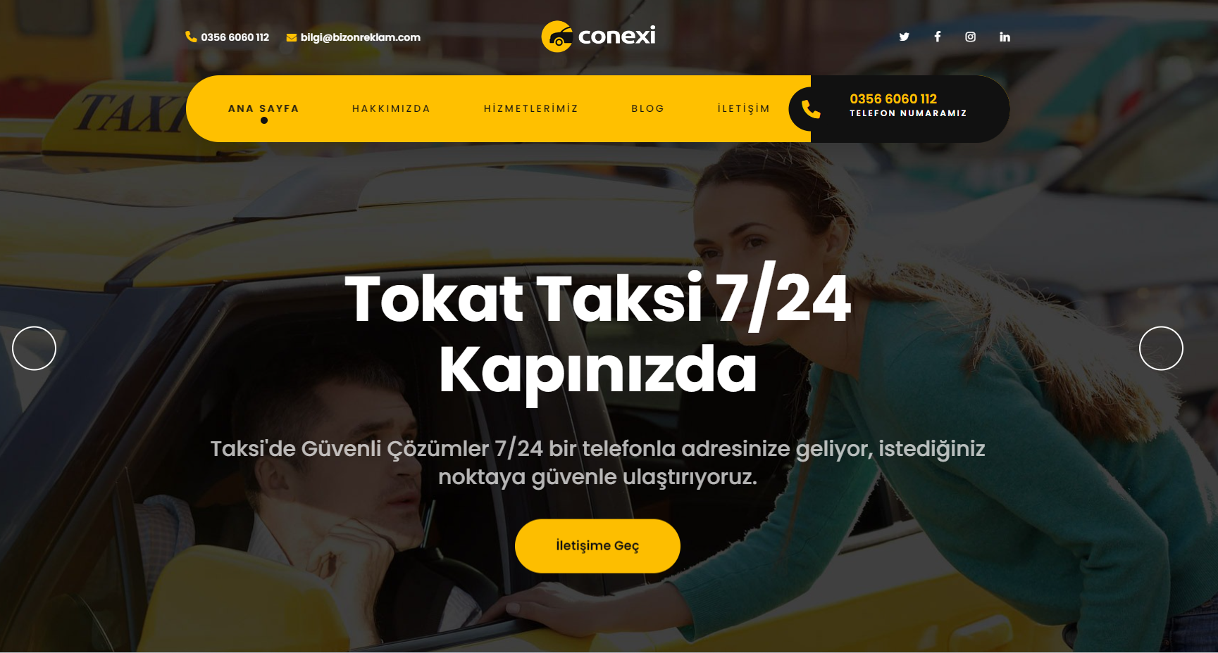Taksici, Taksi Durağı Web Sitesi - Bizon Reklam